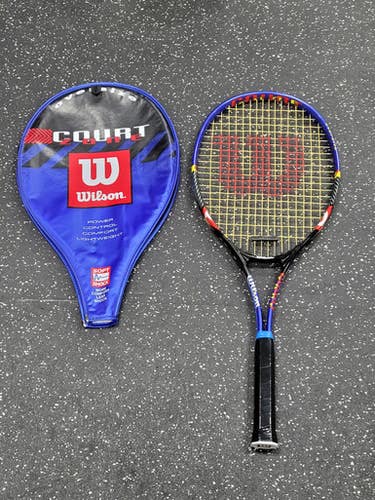 Used Wilson COURT ZONE Adult Tennis Racquet Navy Blue 4 1/2" 11849-S000039322