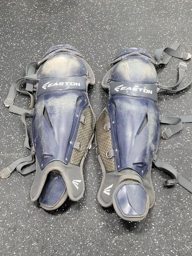 Used Easton PROWESS Catchers Leg Guards Navy Blue Adult 11849-S000039328
