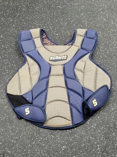 Used Schutt CHEST PROTECTOR Catchers Chest Protector Navy Blue Adult 11849-S000039329