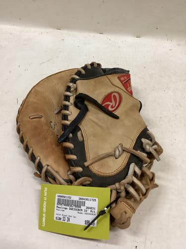 Used Rawlings GGE33CBCM BB/SB Catchers RH Throw Black And Tan 33" 11725-S000501152