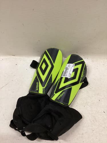 Used Umbro Soccer Shin Guards Junior Black And Neon Green MD 11725-S000501161