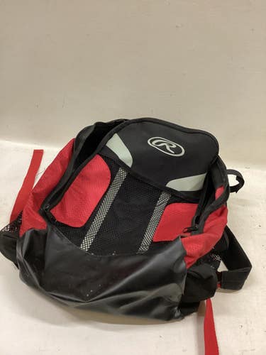 Used Rawlings BACKPACK-RED BB/SB Player Backpack Red 11725-S000501299