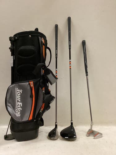 Used Tour Edge HL-J Jr Package Set RH Black And Orange 4 Piece 11725-S000501348