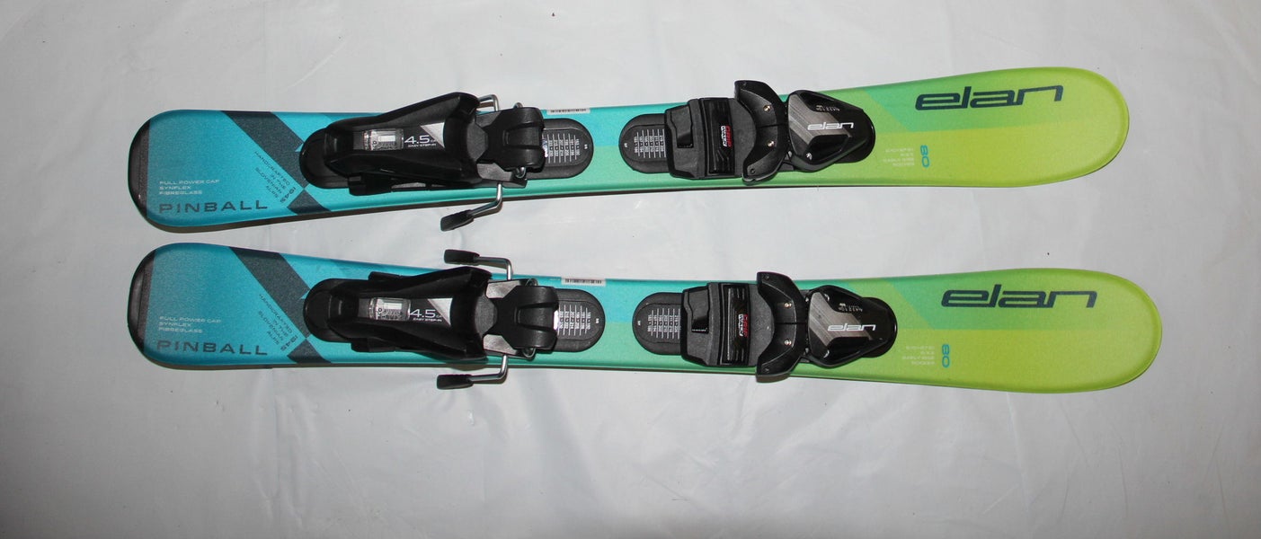 80 cm NEW 2025/26 Elan pinball kids Ski System with EL 4.5 GW size adjustable Bindings store wear