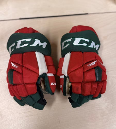 CCM Pro Hockey Gloves – Size 13” | Red/Green | Pro Stock