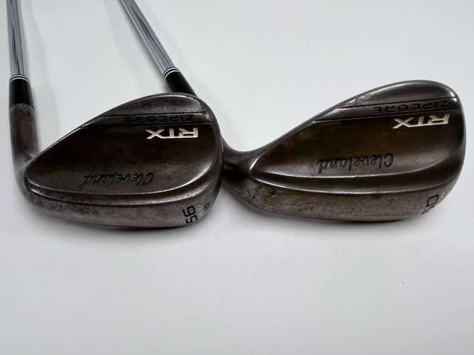 Cleveland RTX ZipCore Raw Wedge Set 56* 10 | 60* 6 KBS Hi-Rev 2.0 125g Stiff RH