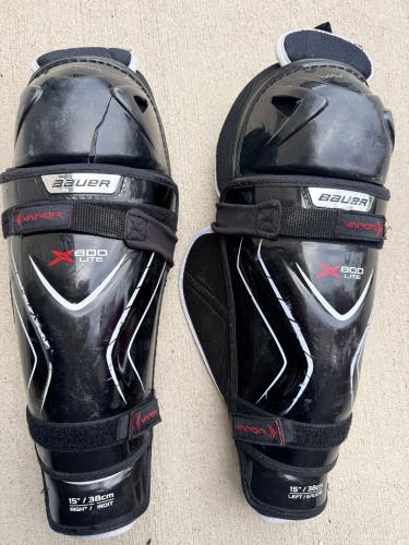 (Read description )Senior Bauer Vapor X800 15" Shin Pads (Used)