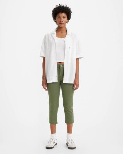 Levi's 311 Shaping Skinny Capri Jeans Womens Green Denim Stretch Cropped JAX1288