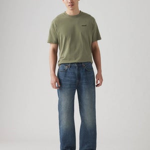 Levi's 565 Loose Straight Jeans Men's 38x32 Blue Denim Mid Rise Zip Fly JAX1300