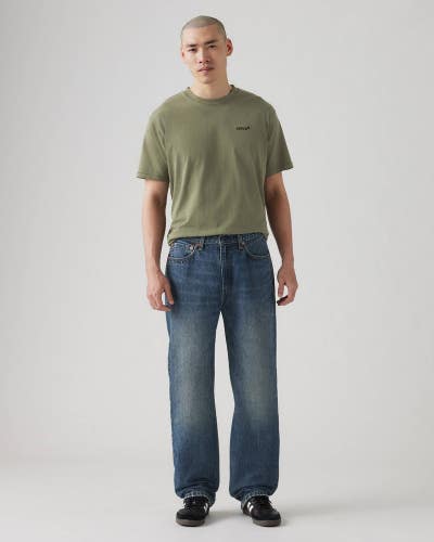Levi's 565 Loose Straight Jeans Men's 38x32 Blue Denim Mid Rise Zip Fly JAX1300