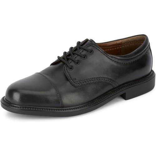 Dockers Gordon 90-2214 Oxford Mens 7.5 Black Leather Cap Toe Dress Shoes RHS3843
