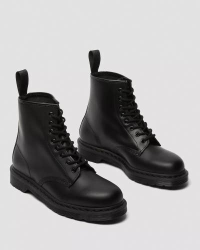 Dr. Martens 1460 Mono 14353001 Men's 8 Black Leather Lace-Up Ankle Boots RHS5149