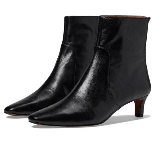 Madewell The Dimes NN026 Boot Women 8.5 Black Leather Kitten Heel Bootie KHD2673