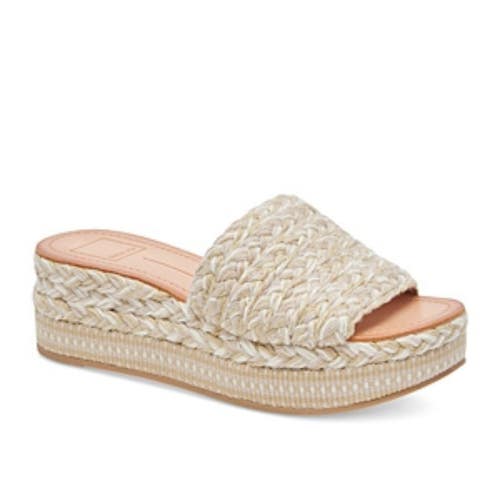Dolce Vita Pazli Sandals Women 10M Ivory Wedge Heel Platform Espadrille HTAT1077