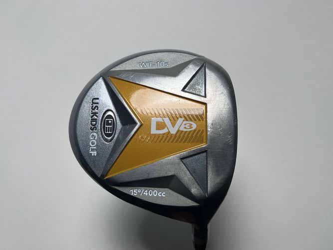 US Kids WT-10s DV3 Driver 15* Ultralight 63" Yellow Junior RH Undersize Grip
