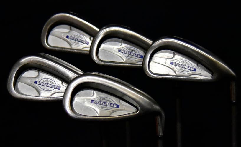 CALLAWAY STEELHEAD IRON SET 5-9 SHAFT: LIGHT LENGTH: (5) 3" RH NEW GRIPS