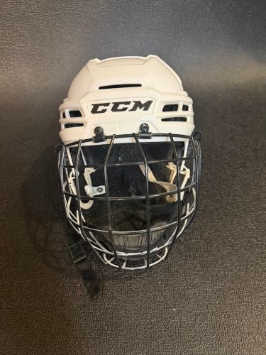 Small CCM Super Tacks X Helmet Pro Stock with Oreo Cage. Cage is HECC certified (Used)