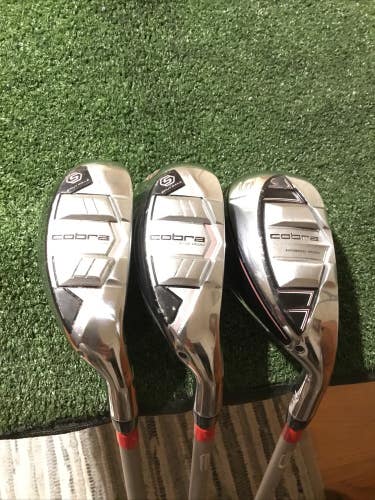 Cobra Ladies T-Rail Hybrid Irons Set (8-SW) Ultralite 45g Graphite Shafts