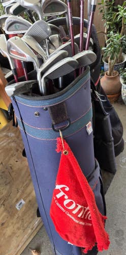 FULL SET WOMEN'S 13 PIECE GOLF SET 4 WOODS 8 IRONS PUTTER 6 WAY CART BAG AZ326