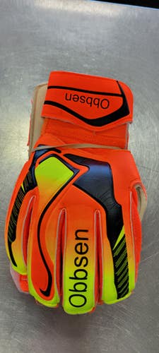 Used OBBSEN SIZE 8 Soccer Goalie Gloves Orange 8 11497-S000157462