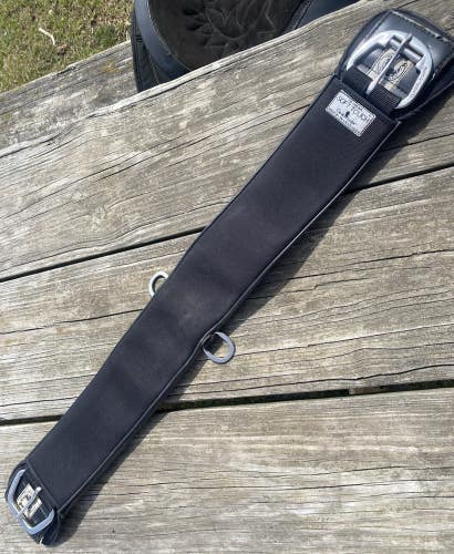 Used 34" black Classic Equine Soft Touch Western cinch w/SS buckles