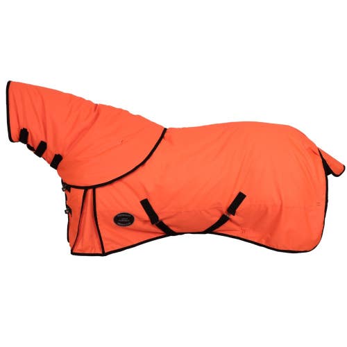 Showman 78" 600d heavyweight orange  horse turnout blanket w/detachable neck