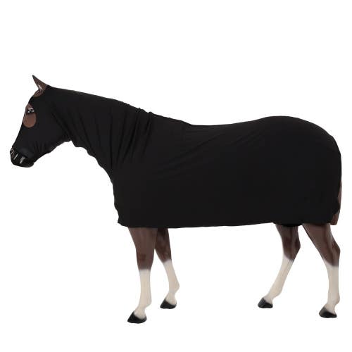 Medium 800 - 1,100 lbs black lycra full body cover slinky w/zipper Showman