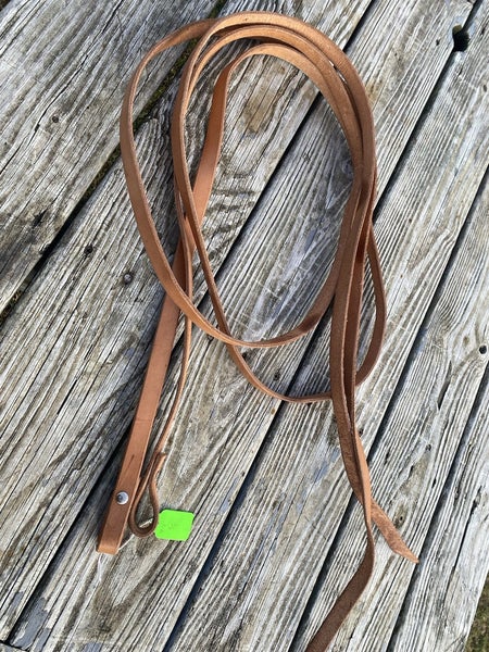 Lightly used light oil leather Western split reins 7" ft X 3/4”