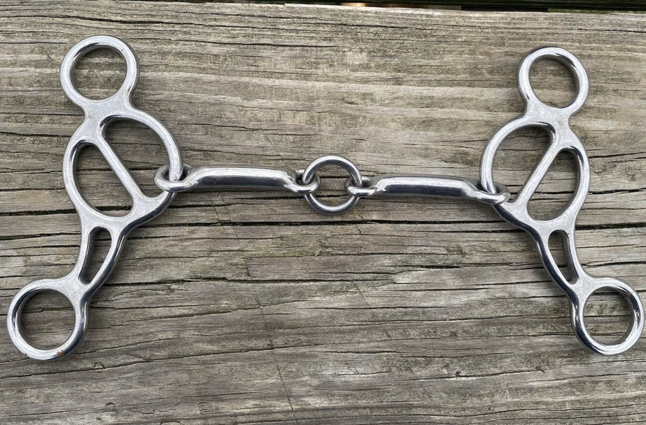 5" Western wonder gag snaffle bit w/lifesaver mouth stainless steel