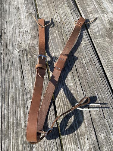 Pony size brown  leather complete rear cinch US made NWOT