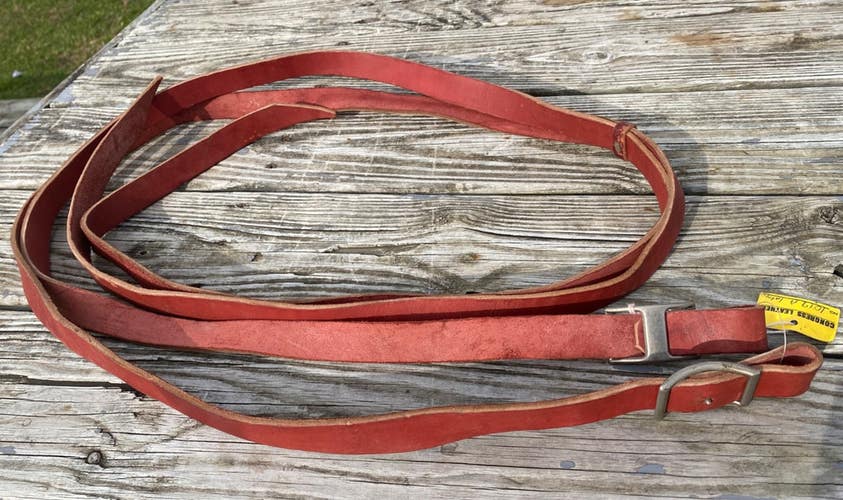 Congress Leather latigo Western split reins 1" X 7 ft US made