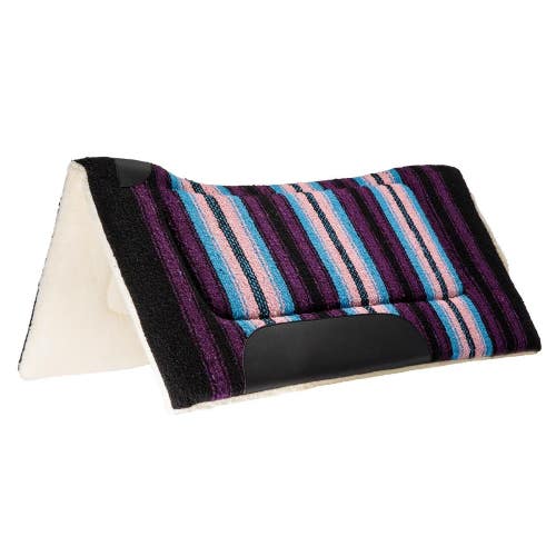 Weaver contoured purple/pink  Navajo w/  fleece Western saddle pad 32" X 32"