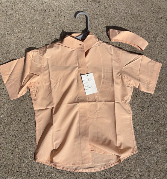 Child‘s Size 8 Peach Short Sleeve Girls Riding Shirt RH Collection