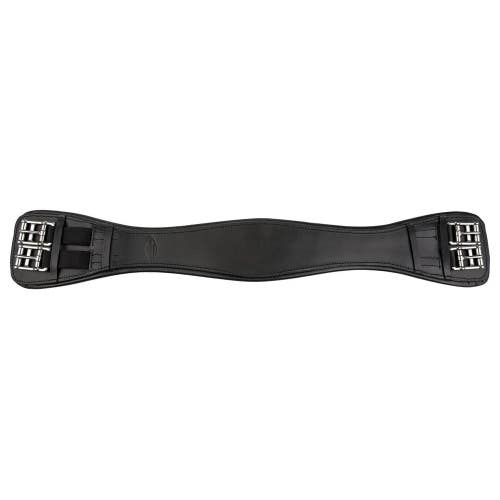28" Henri de Rivel black leather shaped Pro English dressage girth
