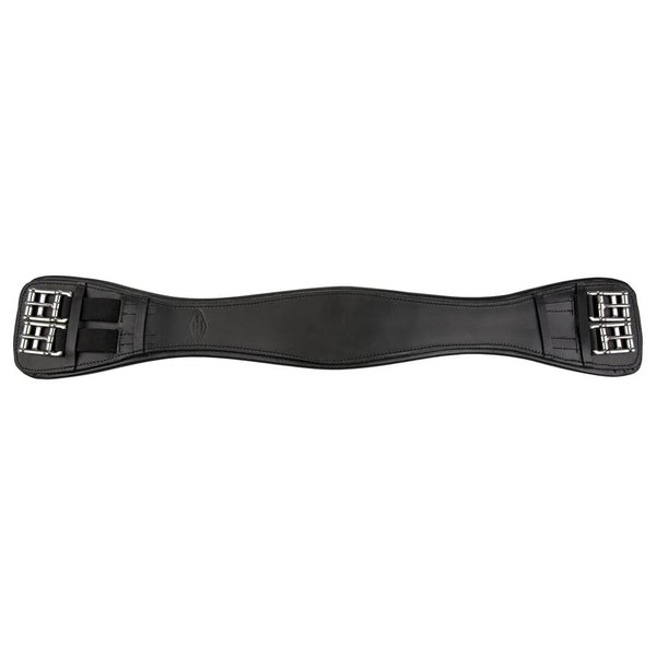 28" Henri de Rivel black leather shaped Pro English dressage girth
