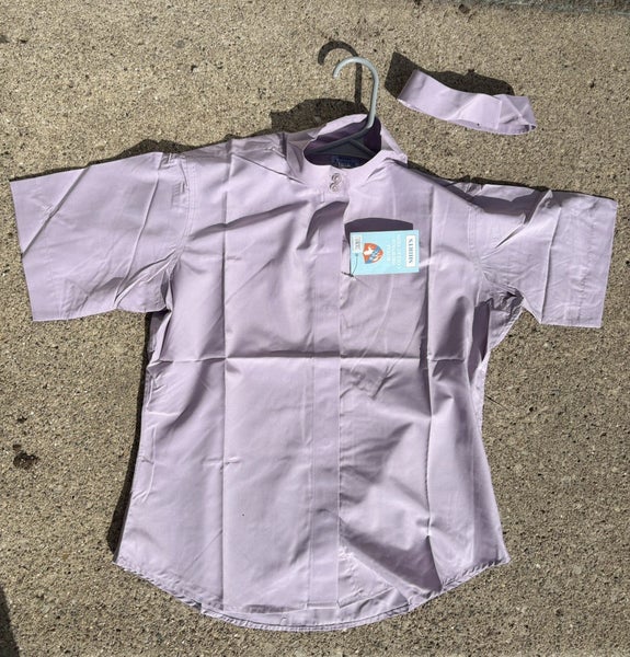 Child‘s Size 12 Lilac Purple Short Sleeve Girls Riding Shirt RH Collection