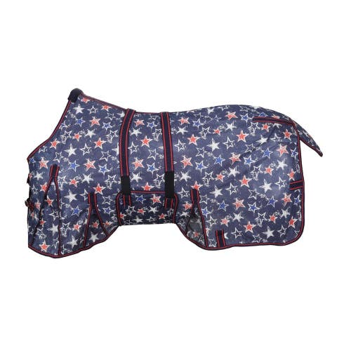 Showman Star Spangled mesh miniature horse/pony 48" - 54" fly sheet w/belly wrap