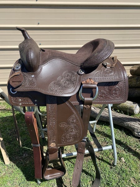 16" King Series Jacksonville Western trail/pleasure saddle dark oil leather