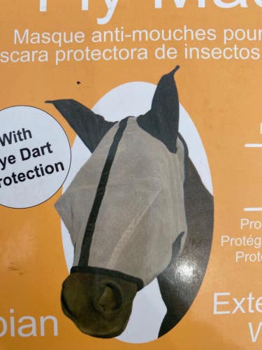 SyrVet Horse Sense Arabian/Cob/horse size fly mask w/ears, extended nose