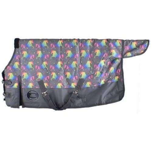 36" - 40" unicorn print  1200d miniature horse/foal turnout blanket