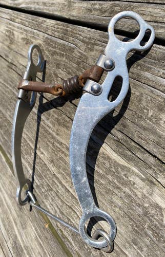 Used Bit Master aluminum Billy Allen bit 5" double jointed dog bone mouth w/ring