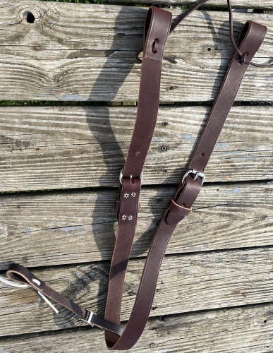 Pony size walnut brown leather complete rear cinch US made NWOT