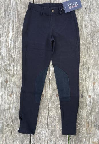 26 sz Black Shires Essentials low-rise tan pull-on jodhpurs/ riding breeches