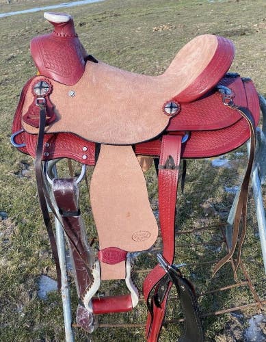 Silver Royal 12" Wylie Kid youth Wade style Western saddle