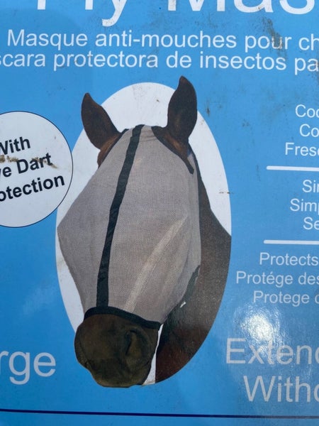 SyrVet Horse Sense X-Large horse size fly mask w/ extended nose