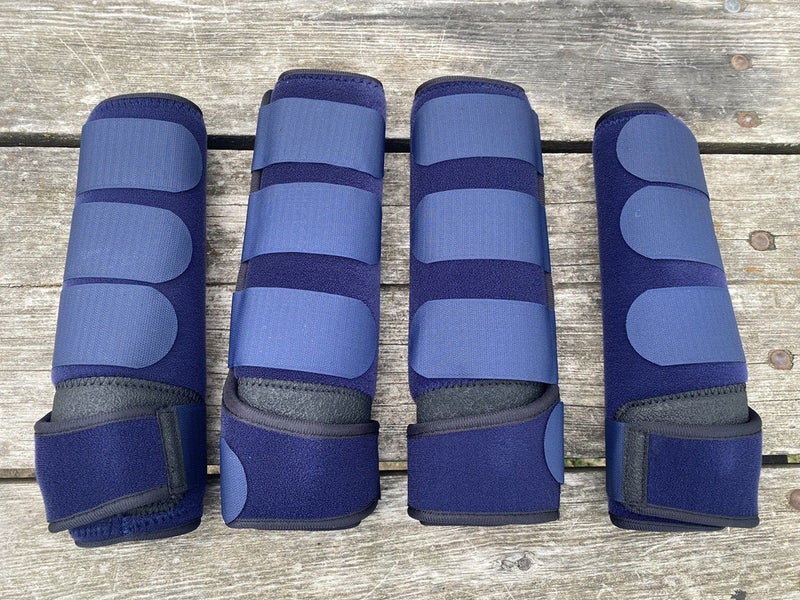 Milepost set of 4 gallop / sport boots navy average horse