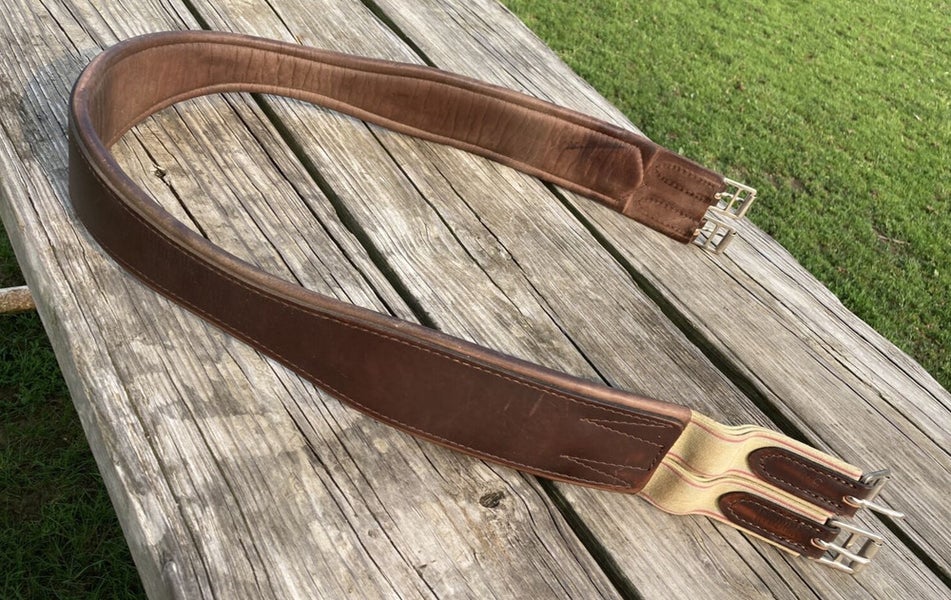 Used 54" Whitman padded/shaped leather English girth 135cm