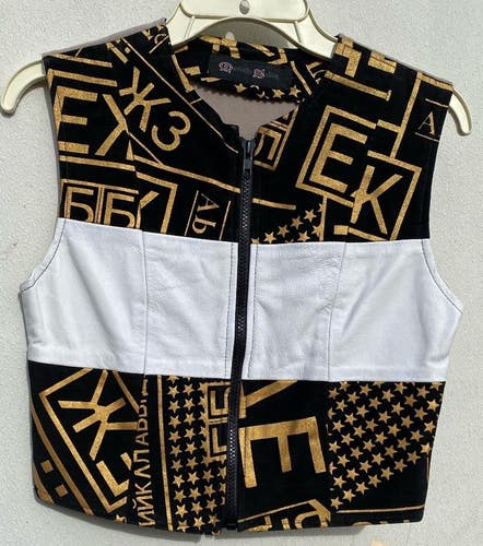 Ladies' S Marcello Soltan Western leather vest NWT