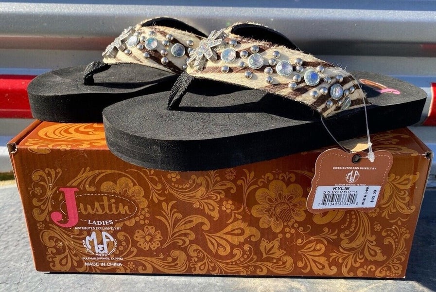Justin Kylie girls Western style bling sandals