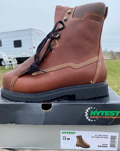 Men's 12 HYTEST  boots 04065 Electrical Hazard Composite Toe External Met-Guard